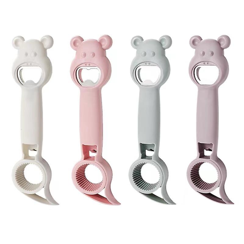 4-in-1 Bottle Opener Multifunctional Manual Bear Jar Opener Bottle Opener Jar Opener Beer Jar Opener Bottle Opener for Beer Jars