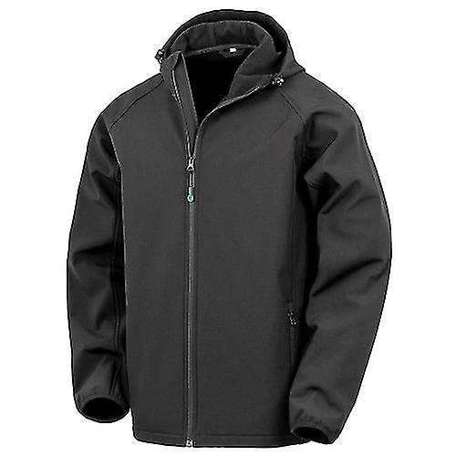 Result Genuine Recycled Mens Hooded 3 Layer Printable Soft Shell Jacket