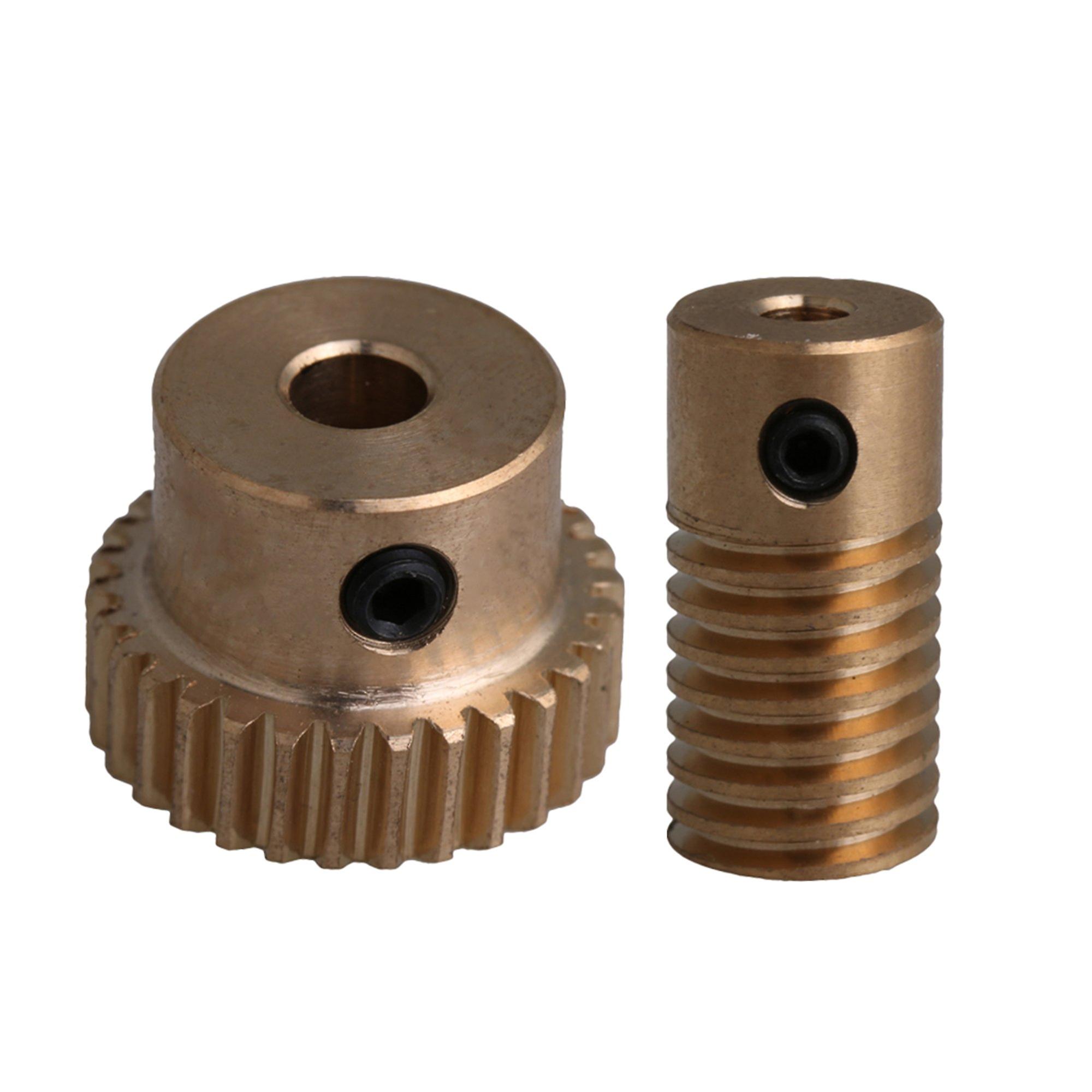 30T 0.5 Modulus 1:30 Brass Worm Wheel & 3.17MM Hole Dia Shaft Kits