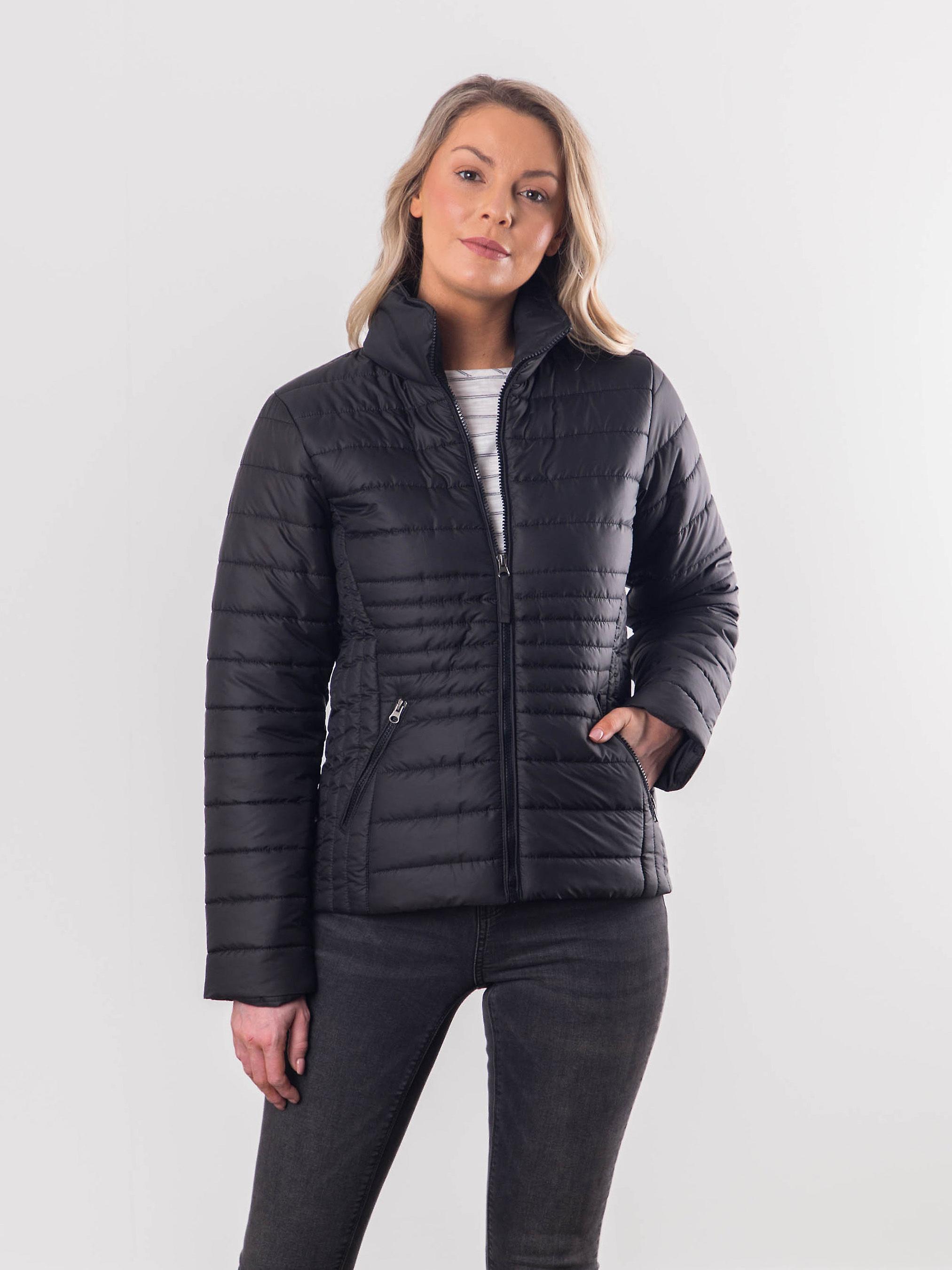 Jolie Quilted Coat in Black