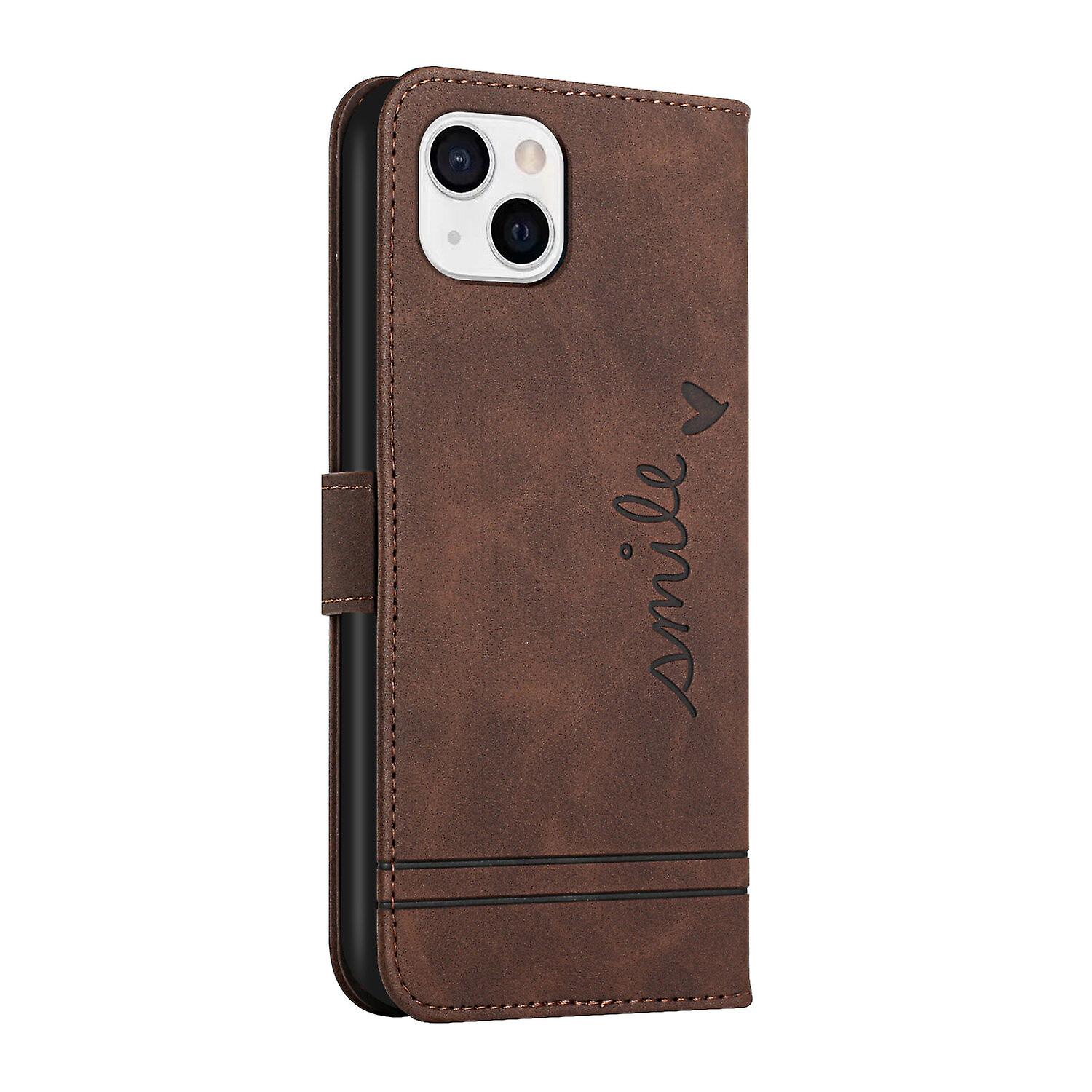 Leather Magnetic Closure Case with Flip Wallet Stand Function Cover for iPhone 15