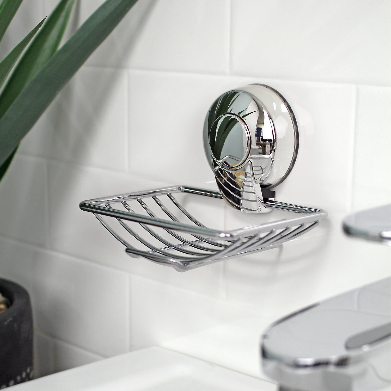 Suctionloc Chrome Soap Basket