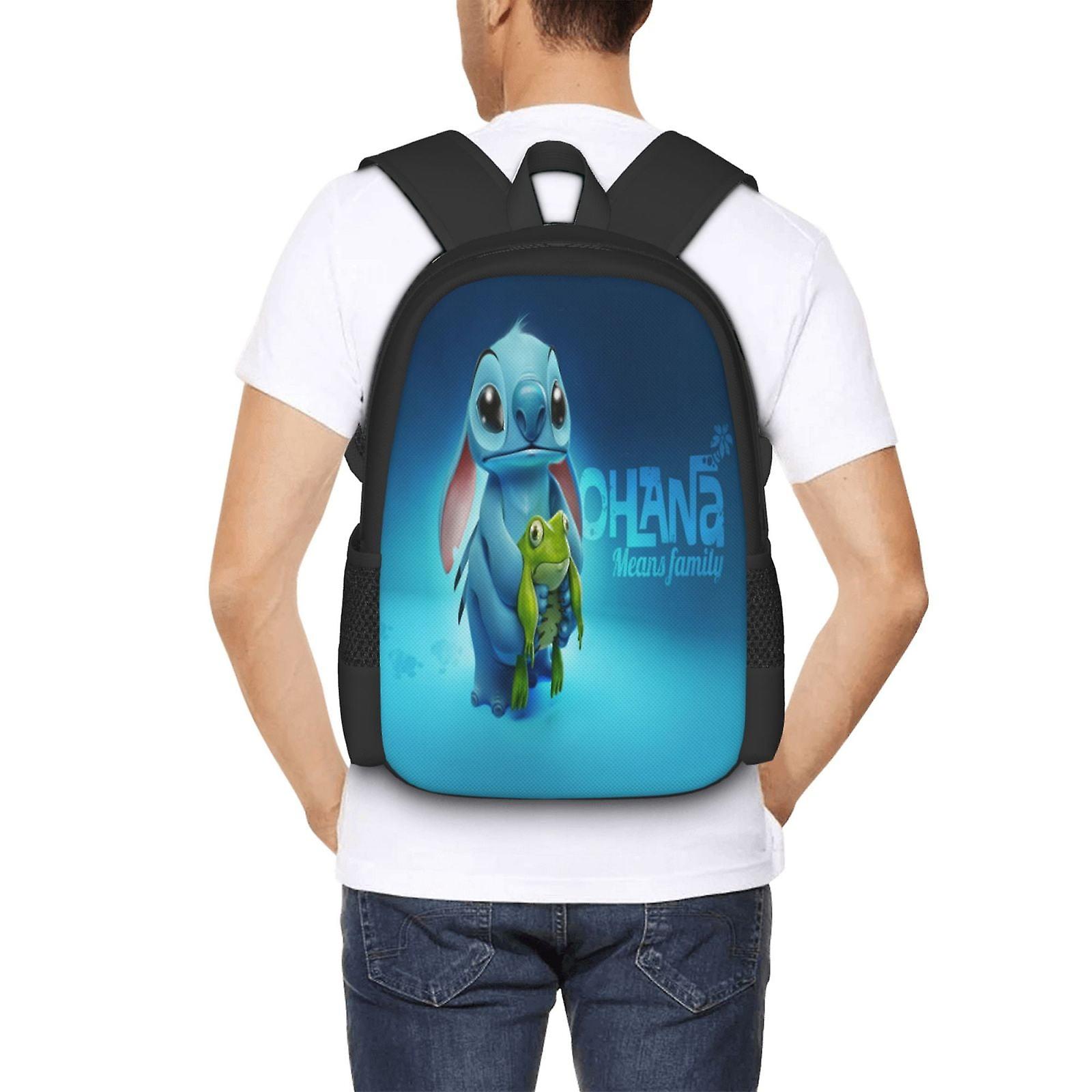 Lilo And Stitch Backpack Large Capacity Laptop Bag Lightweight Adjustable Straps Casual Large Capacity