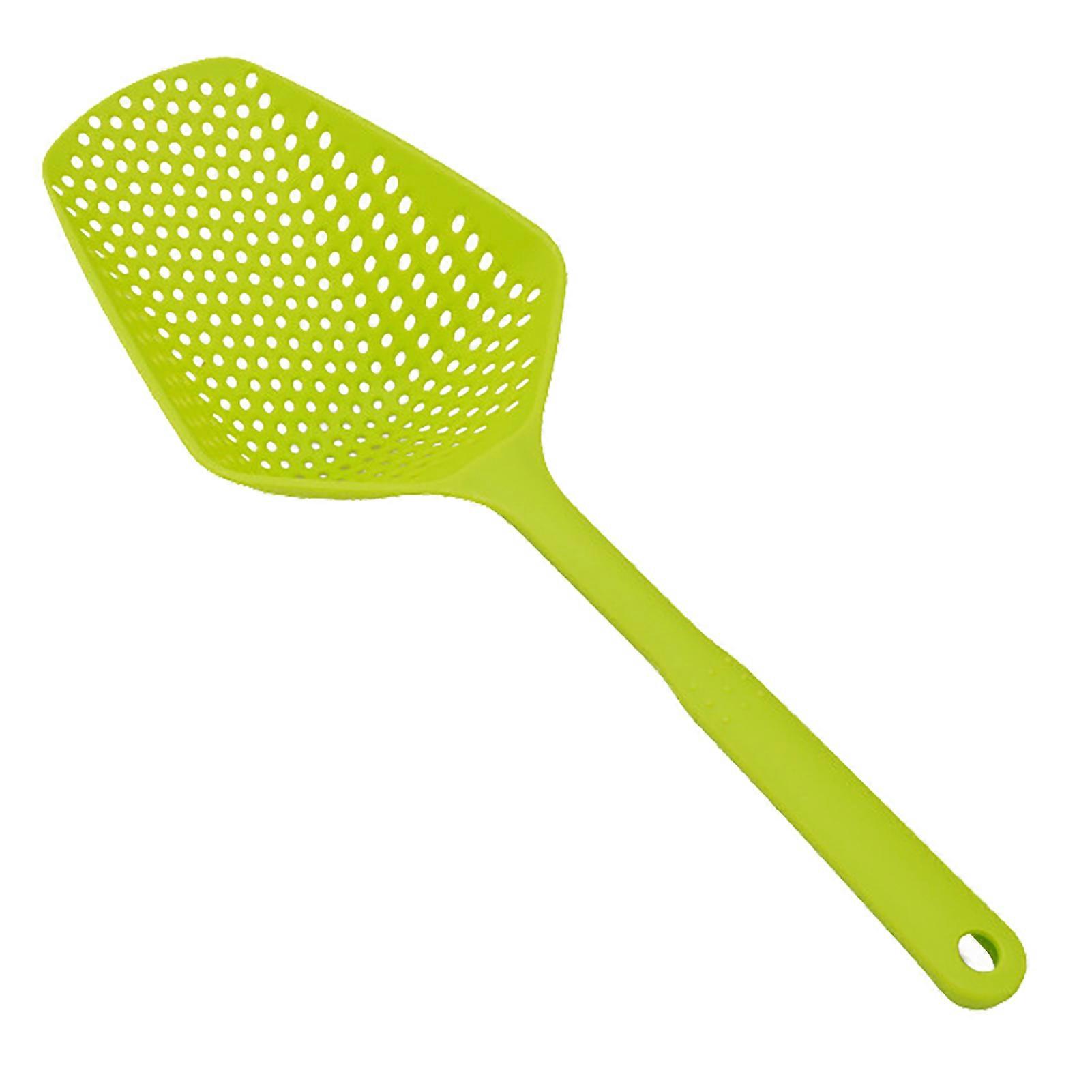 Multifunctional Integrated Spoon Colander PP Plastic Kitchen Strainer Green Kitchen Supplies