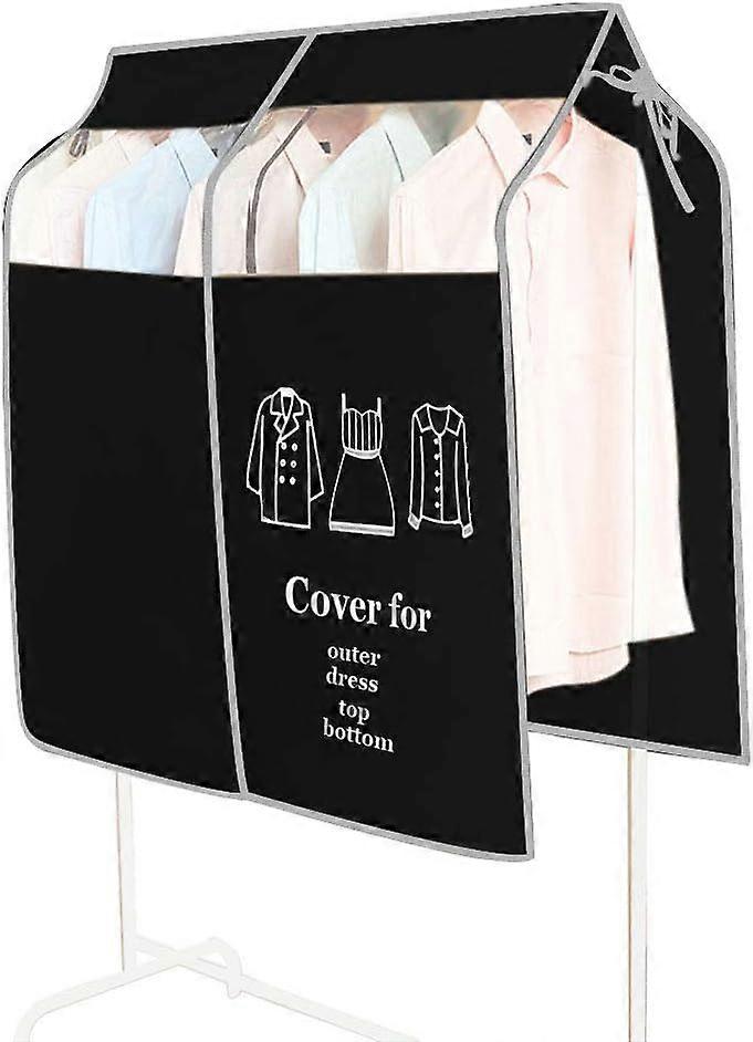Garment Covers - 90 x 110cm Transparent Window Dustproof Clothes Cover Rack Protector