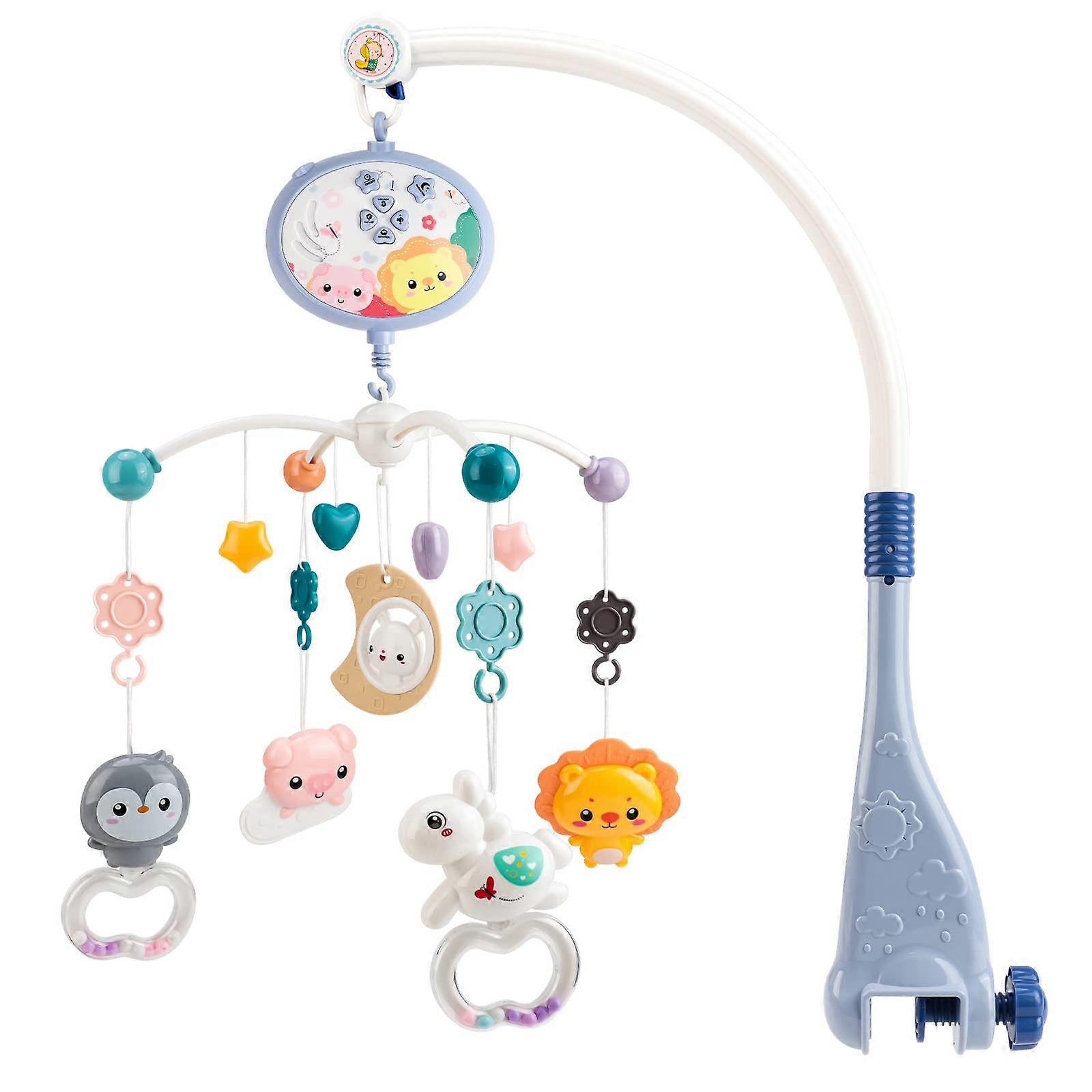 Musical Crib Mobile for Girls and Boys - Crib Mobile with Lights and Music - Remote Control and Synchronization Function - Newborn Gift