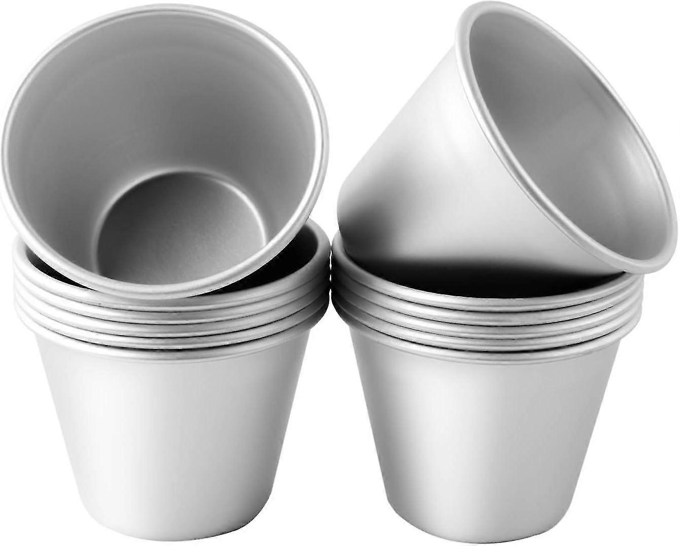 12PCSPudding Molds Aluminum Baking Cups Cake Mold