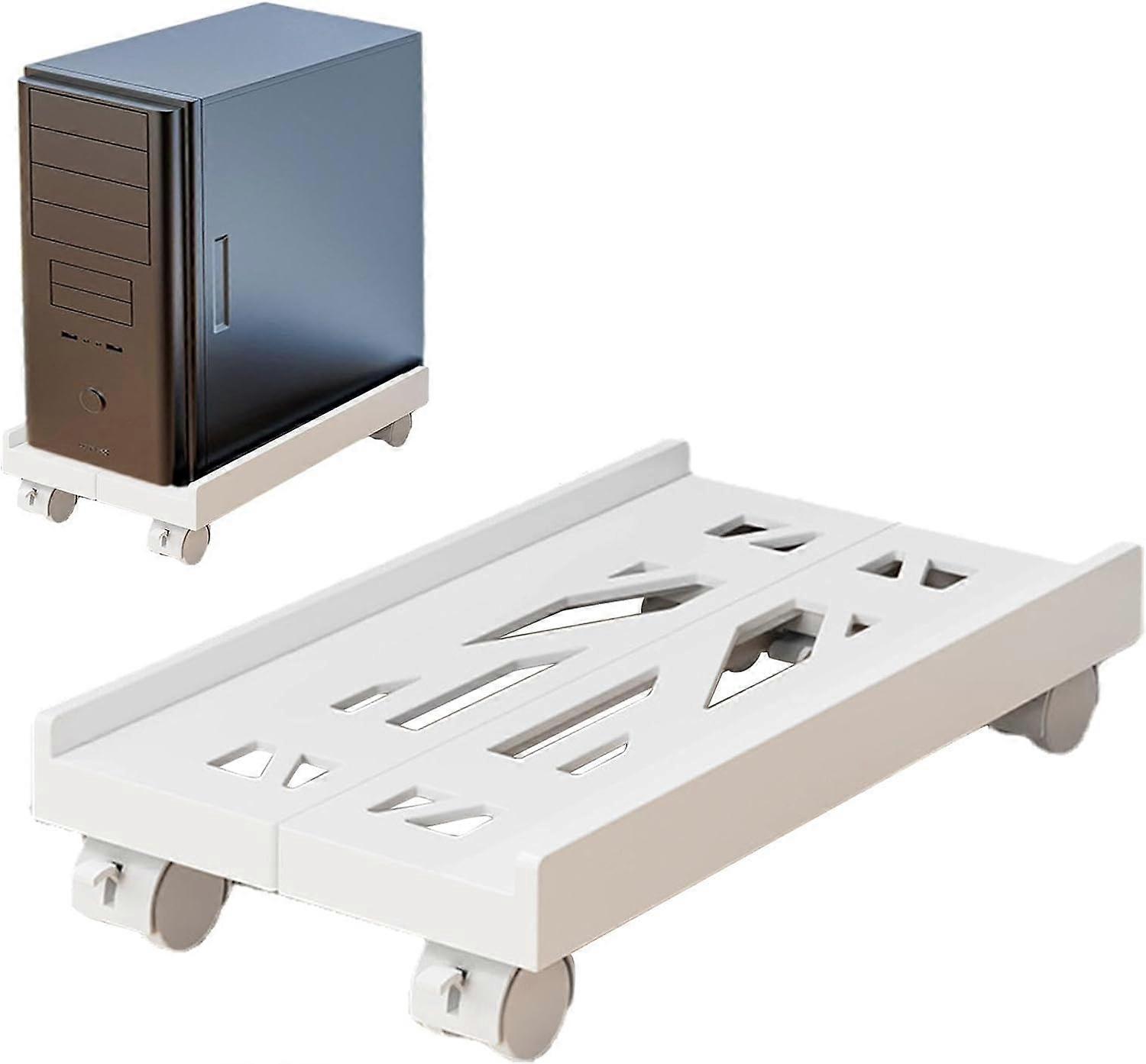 Mobile PC Tower Stand - Adjustable CPU Holder - Telescopic Desktop Stand, Computer Tower Cartblack