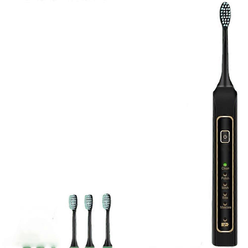 Rechargeable Electric Toothbrush Powered  ,1 count ,with 3 Replacement Toothbrush Heads