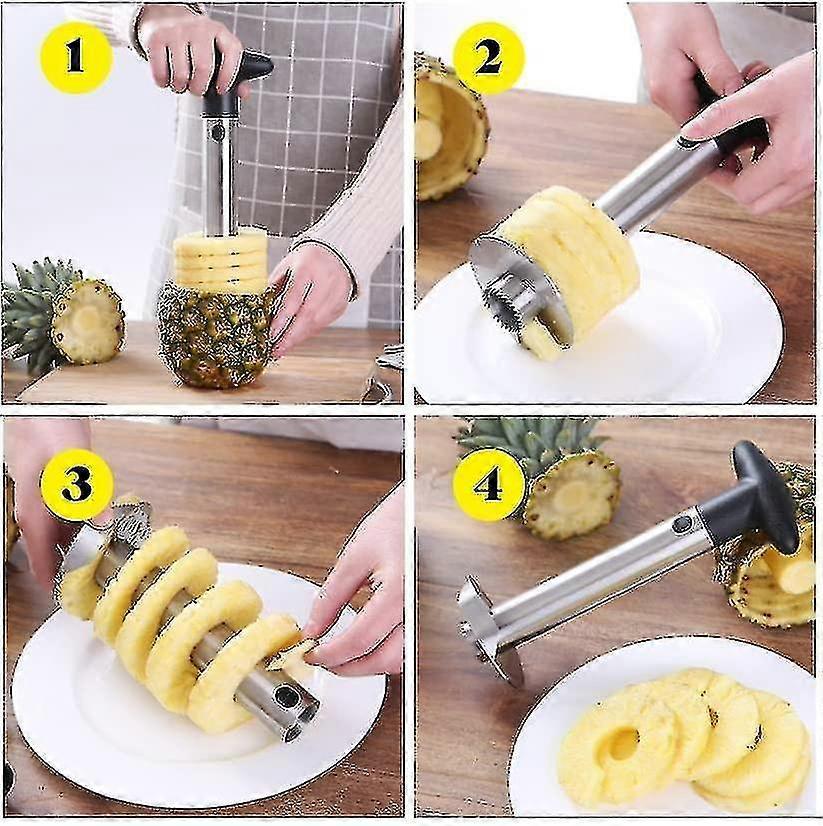Pineapple Corer And Slicer Tool, Pineapple Peeler Core Puller For Dicing Fruit Rings