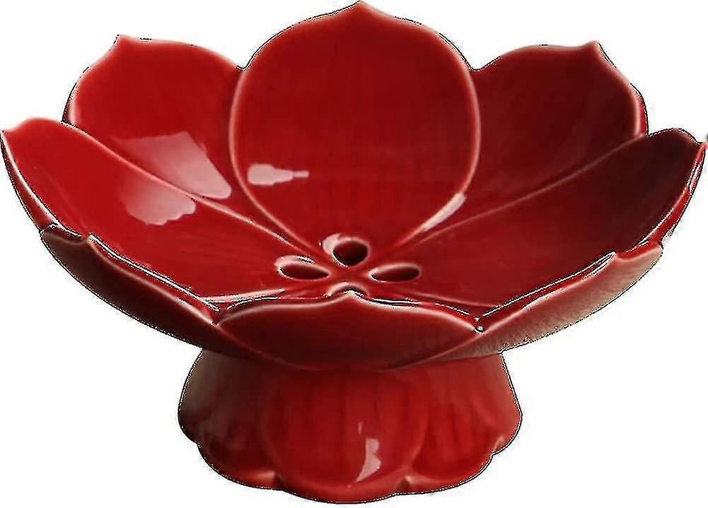 Pedestal Fruit Bowl Centerpiece Decorative Compote Footed Bowl Ceramics Dessert Serving Bowl Tray Display Stand Lotus Drain Plate For Kitchen Counters