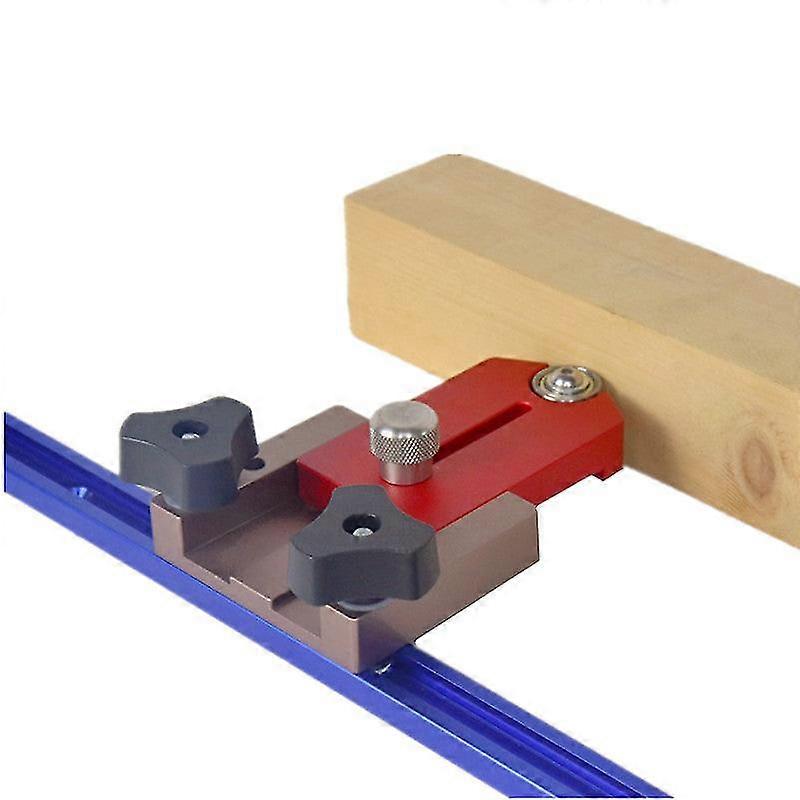 Saw table pushing limit backer workbench fast cutting milling limit fence router table positioning tool with sliding roller