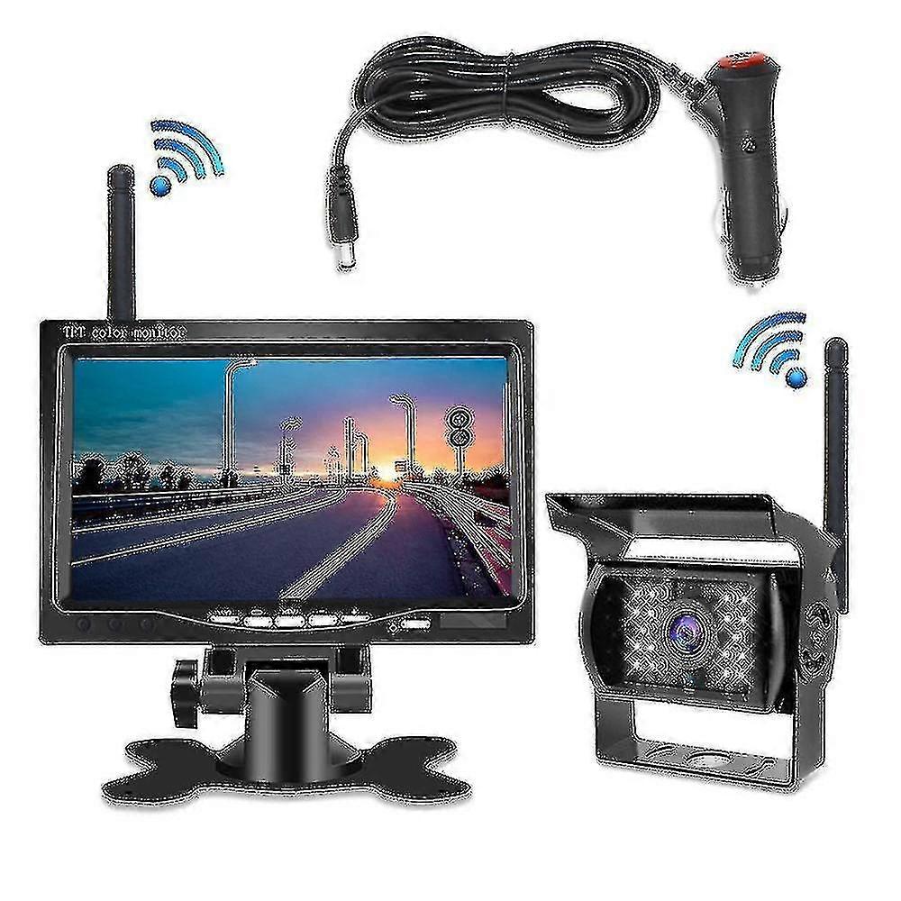 7inch Monitor Wireless Rear View Backup Camera Night Vision System For Car Rv Truck Bus