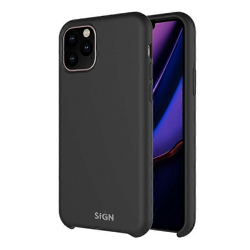 Husă din silicon lichid pentru iPhone 11 Pro - Negru
