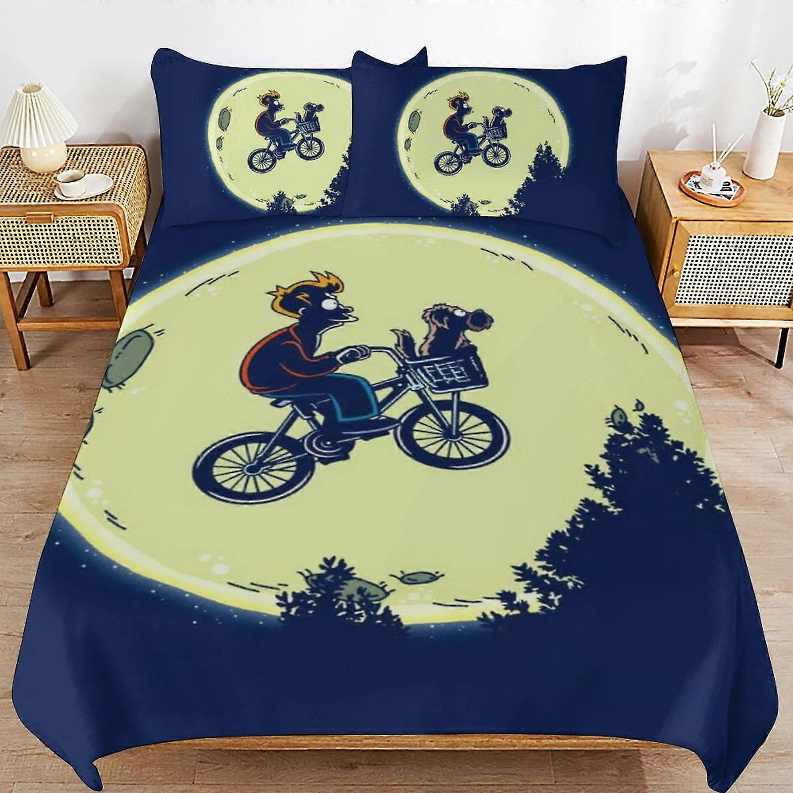 x205 Futurama Comforter Set 3 Pieces Quilt Cover Set Soft Bedding Sets for All Seasons (1 Comforter  2 Pillowcases) hb205