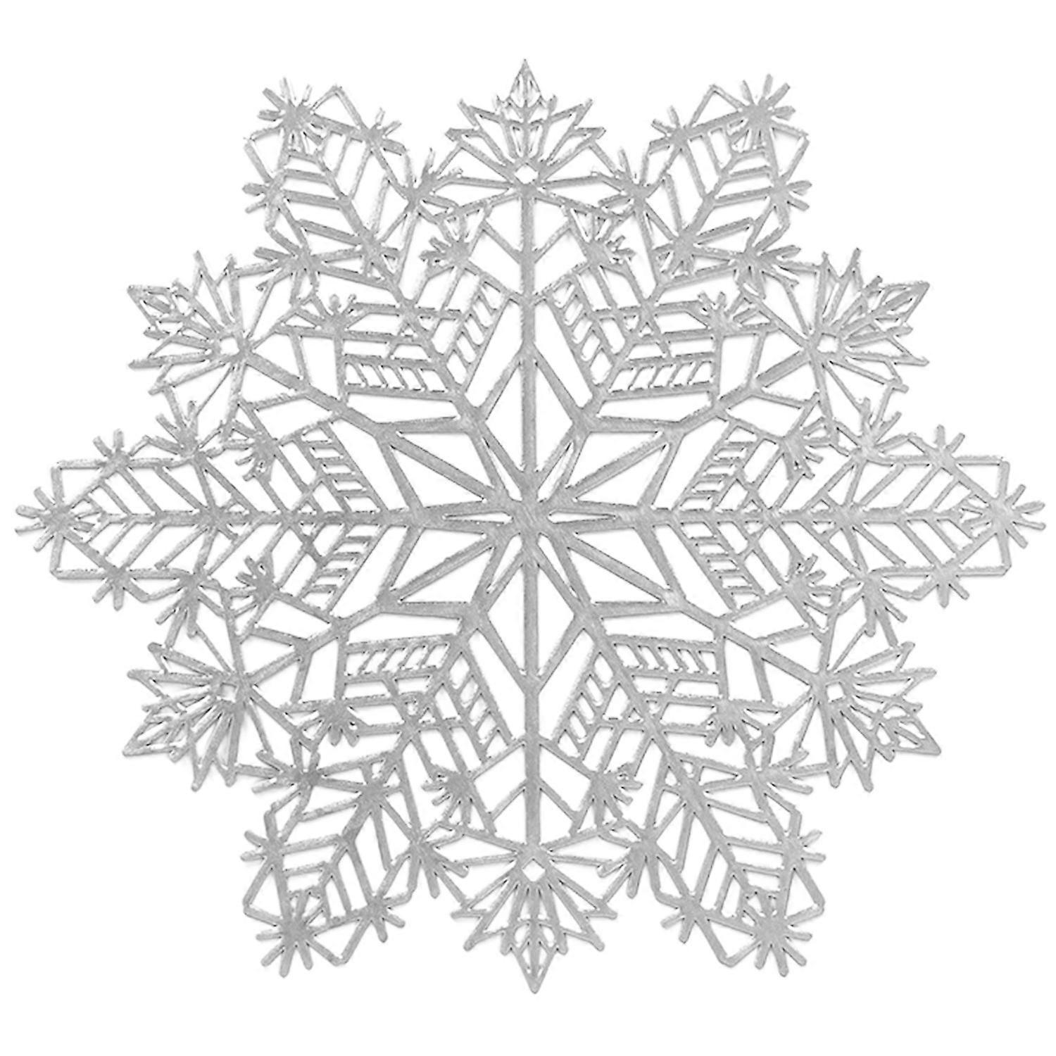 Snowflake Placemat Christmas Table Dining Mat Heat Insulated Cup Coaster Drink Coffee Pad Home