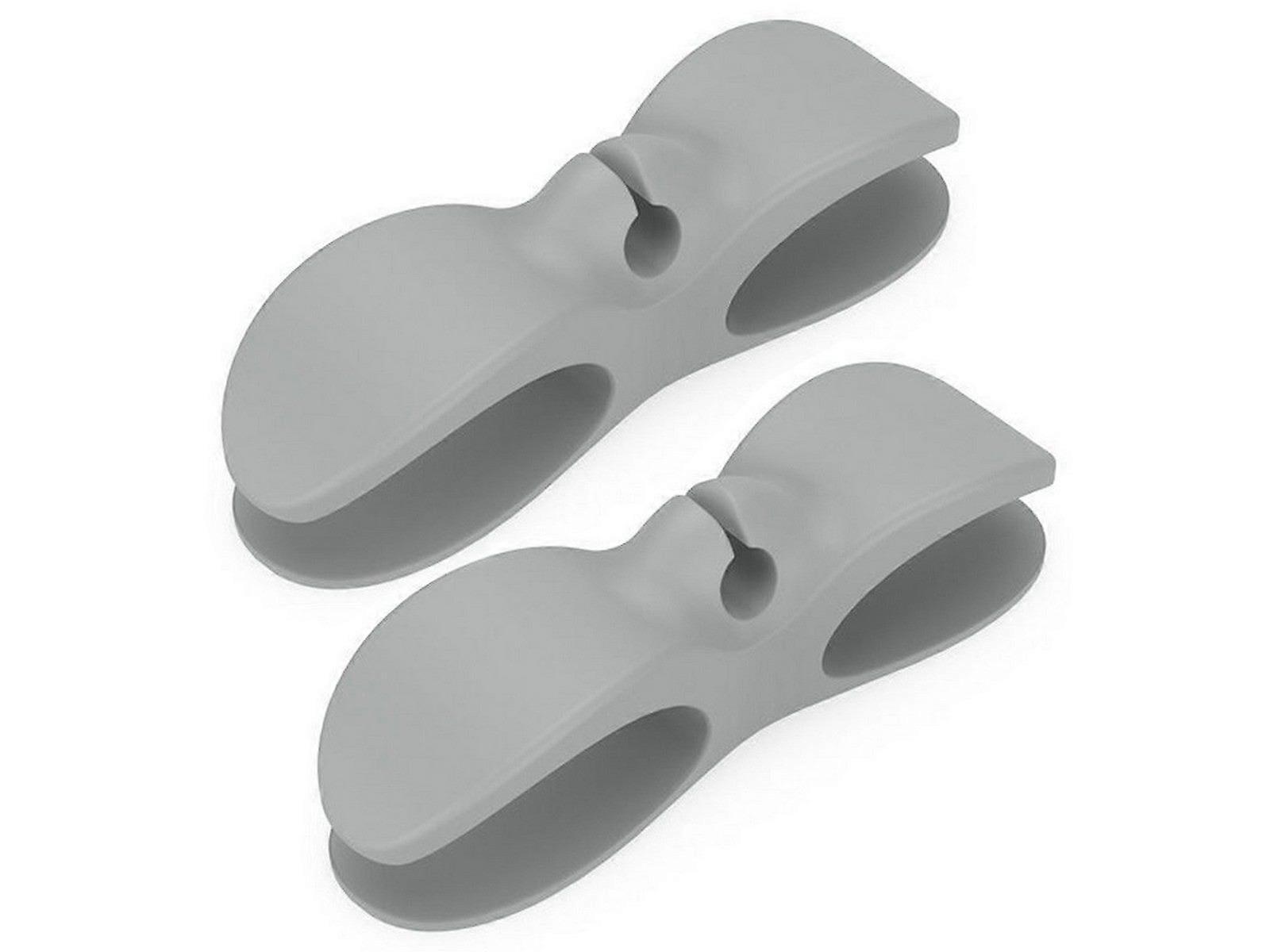 2Pcs Self Adhesive Cable Clips Holder Cord Organizer Wire Storage Clip Grey