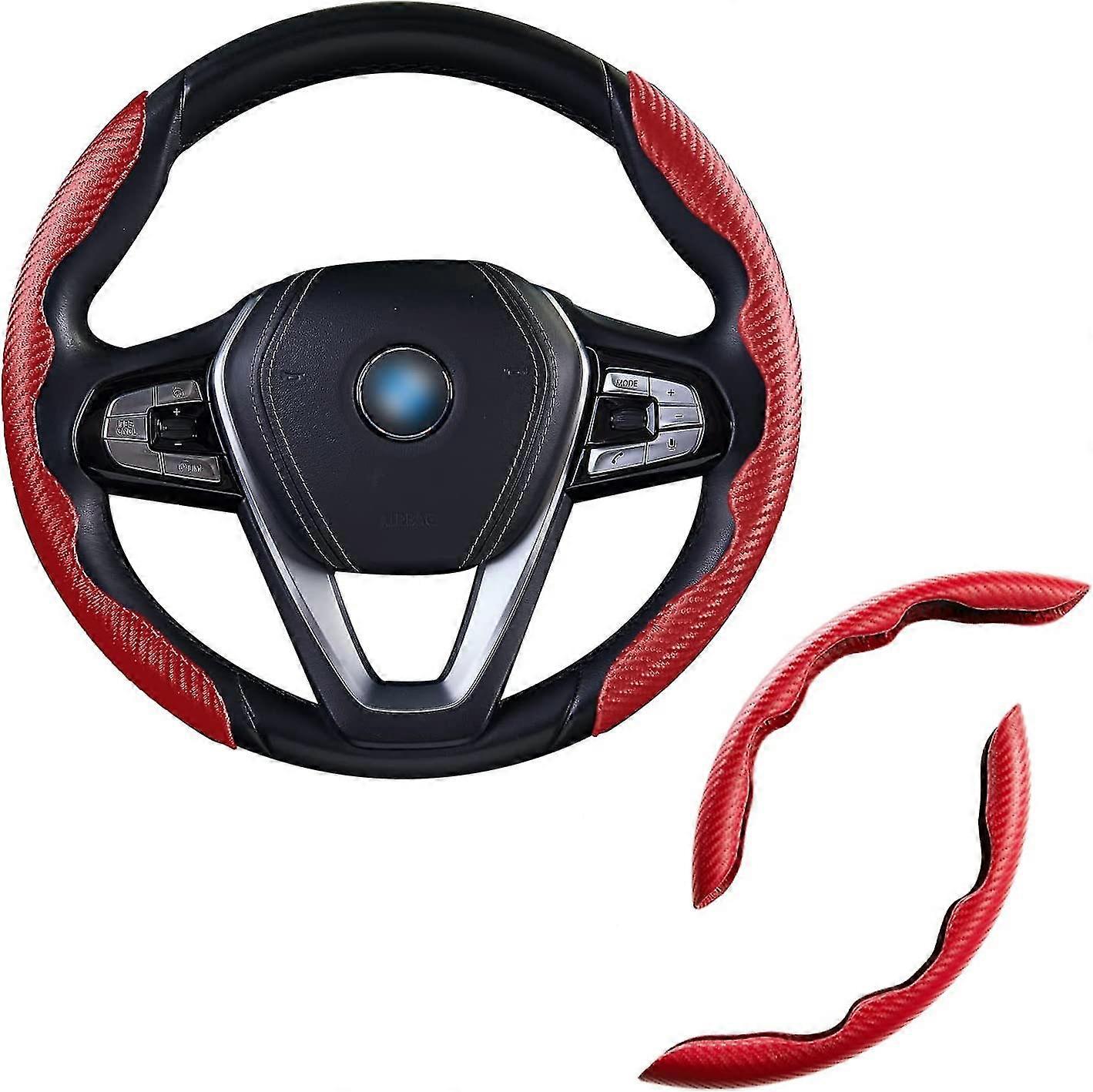 Steering Wheel Cover, Universal 99% Wheel Protector (red)