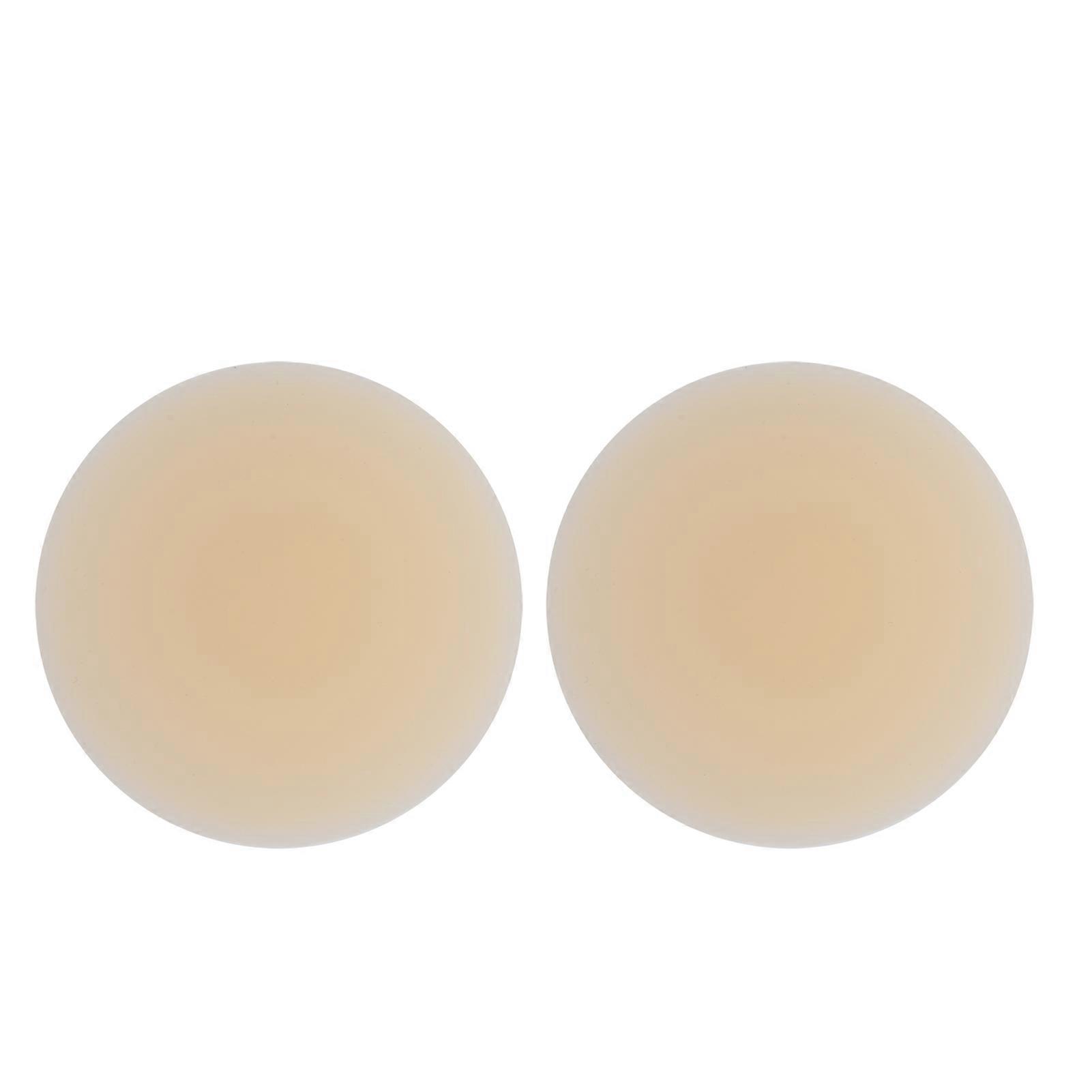 Reusable Adhesive Silicone Pasties Round Bra Paste Safe Adhesive Nippleless CoverMilky White S=7cm