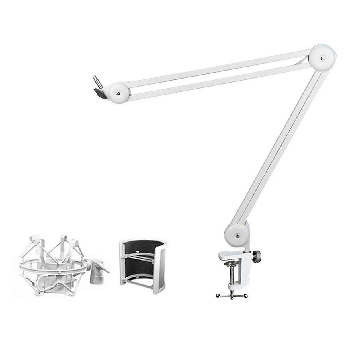 Mic Arm Stand for Recording,Podcasting,Adjustable Suspension Boom Scissor Arm Stand with Filter,Sho