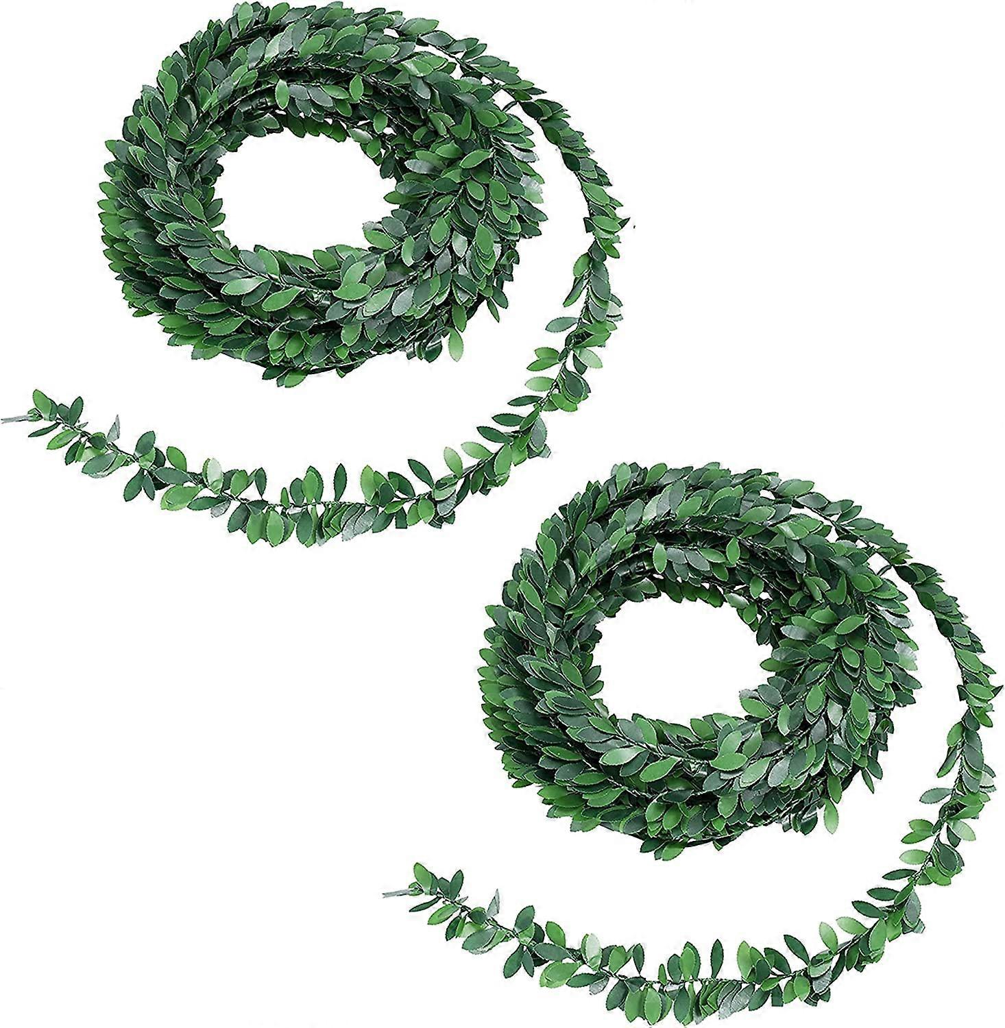 2 Pieces 7.5M Artificial Leaf Garland Artificial Ivy Wreath Artificial Vines for Door Window Wall Window Party Home Decor Wedding