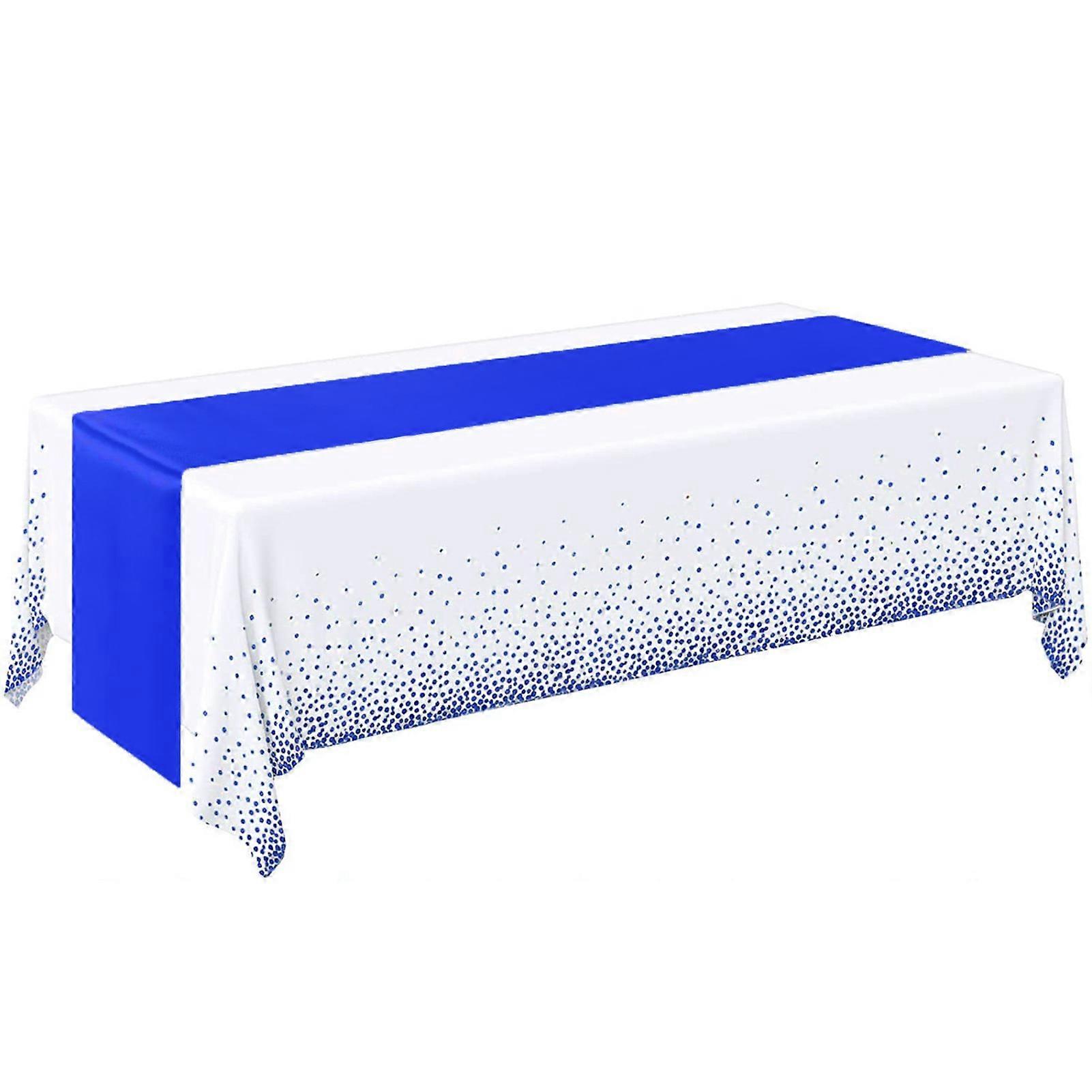 1 Set Table Cover Silky Smooth Printing Wrinkle Free Unfading Table Decoration Waterproof Tablecloth And Satin Table Runner Set Home Use KAESI