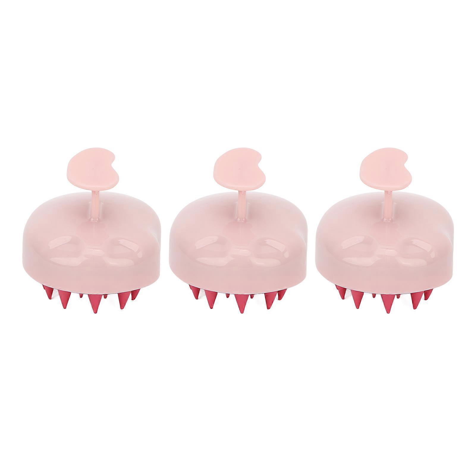 3 Pcs Cheveux Cuir Chevelu Brosse Masseur Gourde Forme Rainure Design Silicone Poils Portable Cheveux Shampooing Brosse