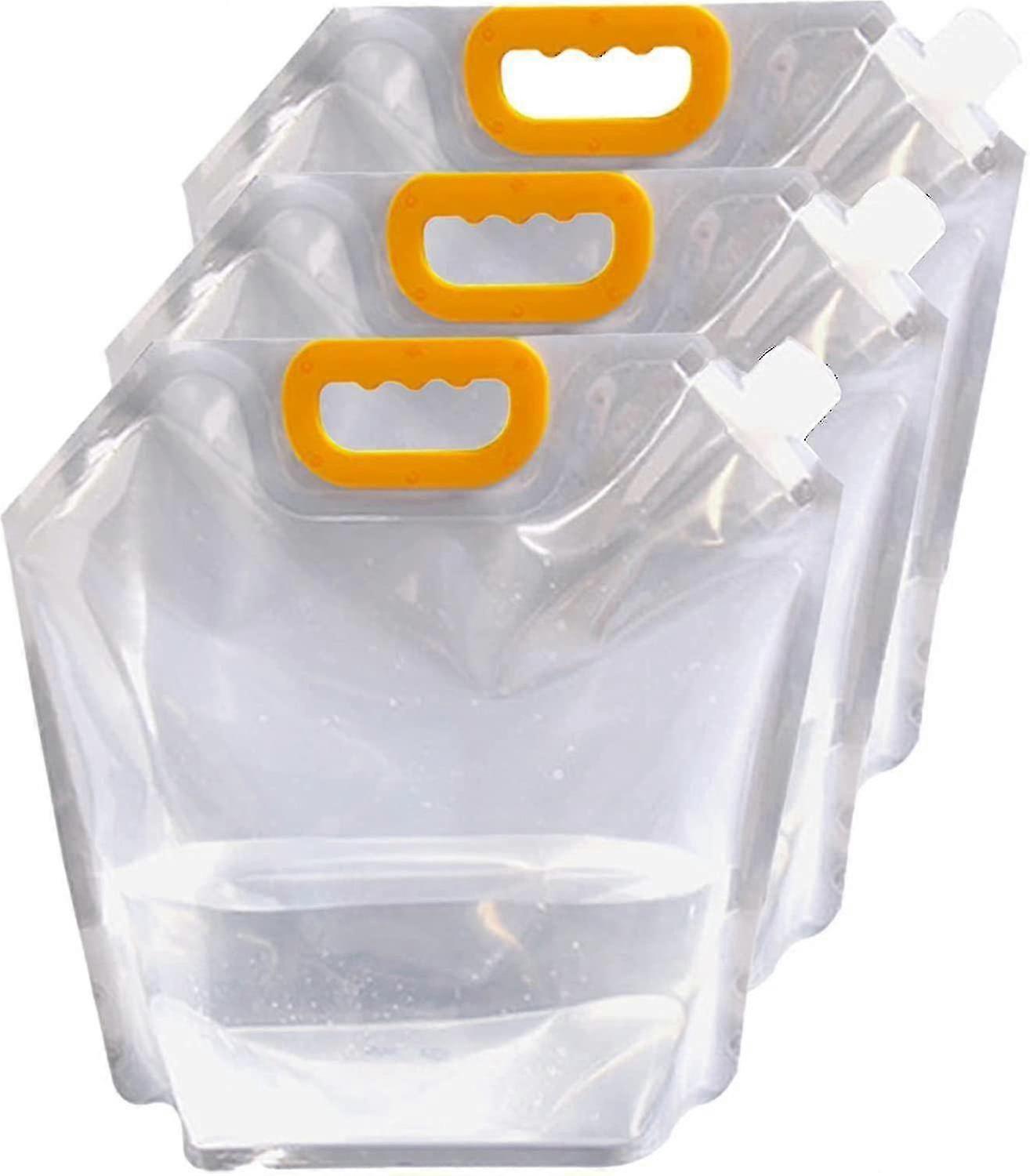 Sl 3 Pcs Collapsible Water Container, Collapsible Water Canisters, Drinking Water Bag, Pocket Outdoor Water Bag Collapsible Water Bag, Water
