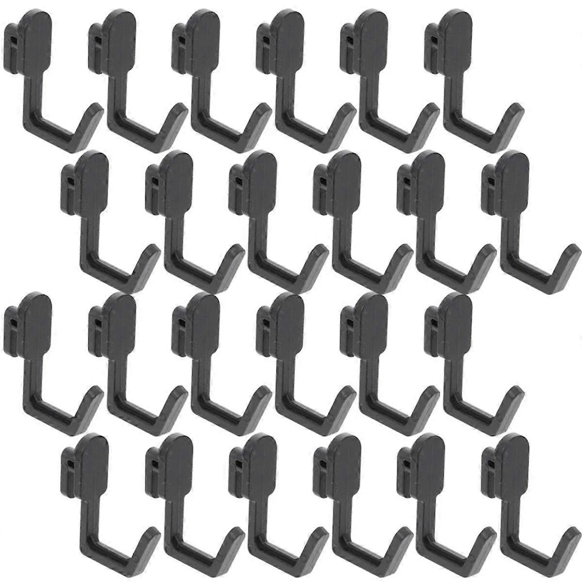 24Pcs Hooks J Shape Hook Peg Board Tool Organizer Accessories, Black