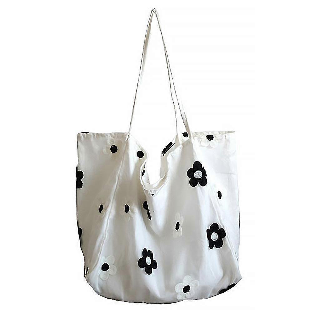1pc Canvas Tote Pouch Réutilisable Canvas Bag Femmes Shopping Bag Canvas Shoulder Bag