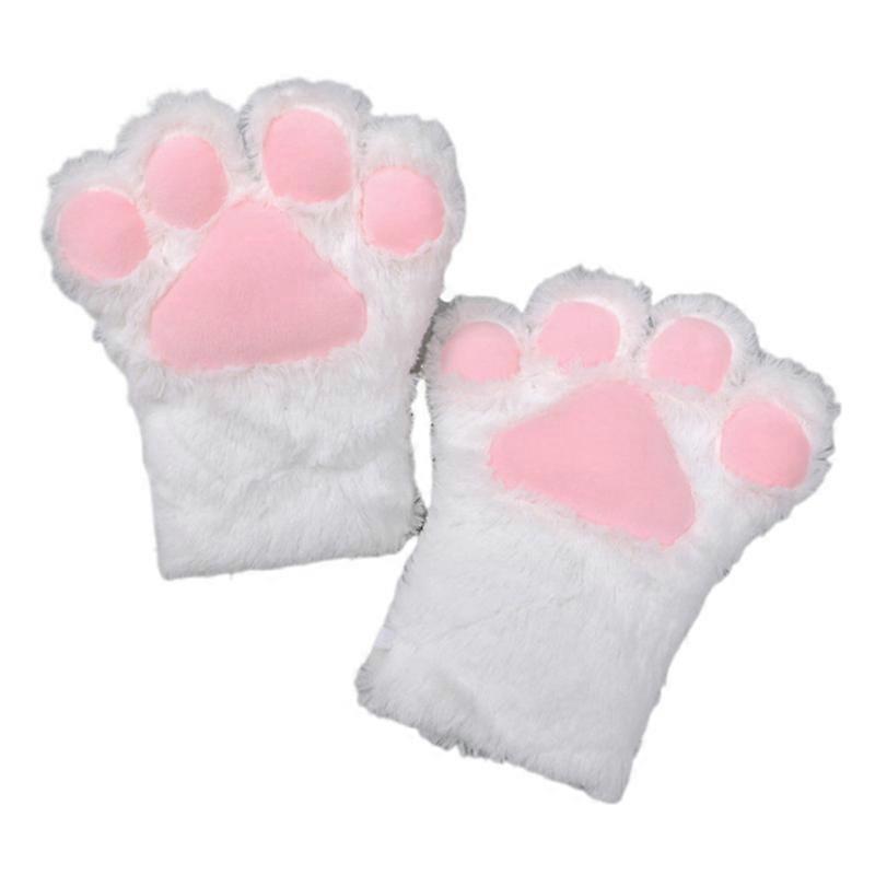 1 زوج لطيف الدب القط قطة مخلب مخلب قفازات لينة أنيمي تأثيري أفخم لحفلة هالوين حفلة نسائية اكسسوارات 8 ألوان