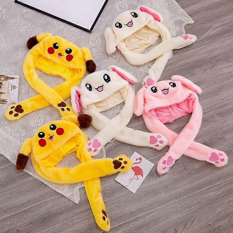 Hat Rabbit Ear Moving Jumping Hat Funny Bunny Plush Hat Cap