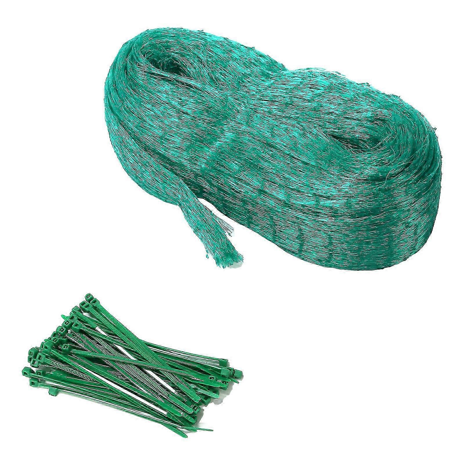 Bird Netting with 50PCS Cable Ties Nylon Garden Netting Anti Bird Mesh Plant Pest Netting for Vegetable FruitGreen