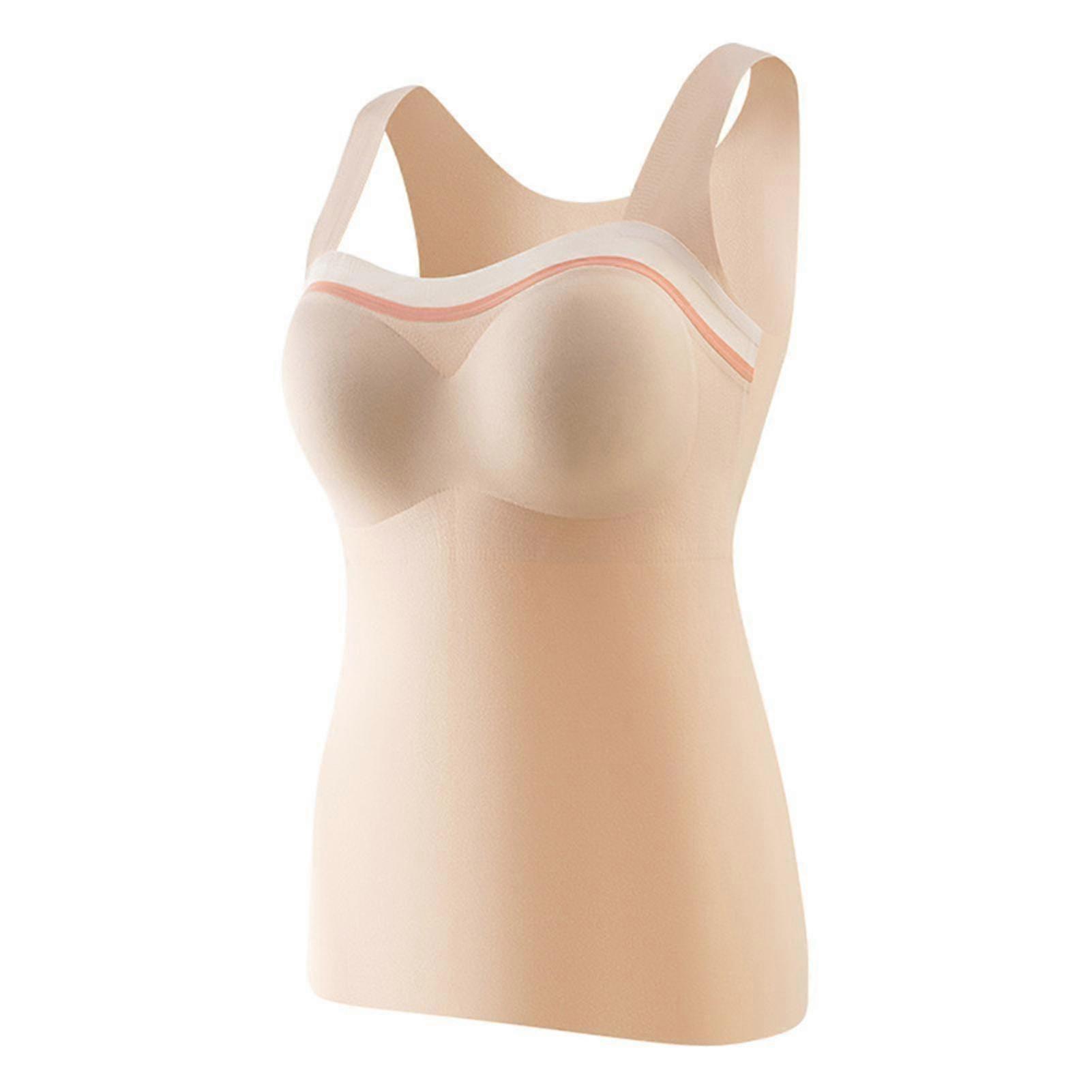 Höstvinter fyrkantig krage botten termisk väst underkläder kvinnors avtagbara bh breda axelremmar