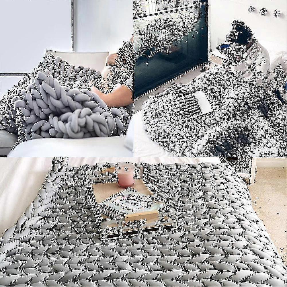 Warme Wolle gestrickte dicke Decke