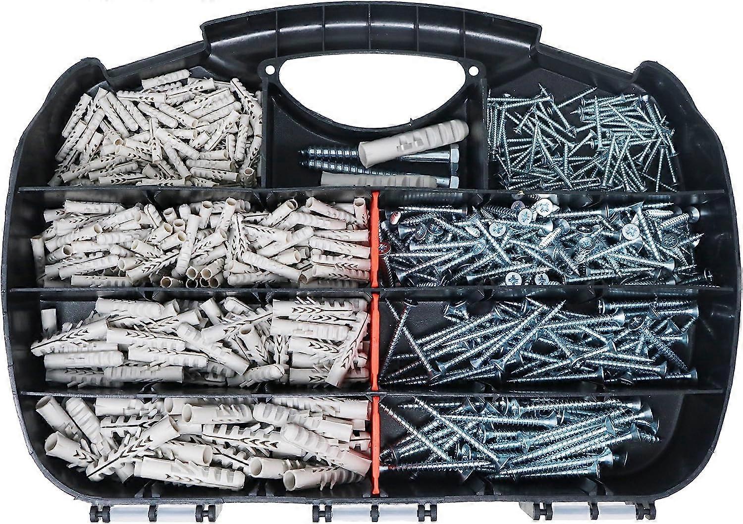 Solid Materials Anchor and Chipboard Screws Kit,340 Pieces