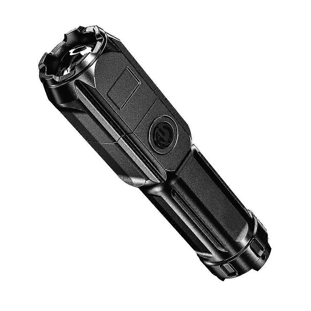 LED Rechargeable Tactical Laser Flashlight Retractable Strong Light Flashlight