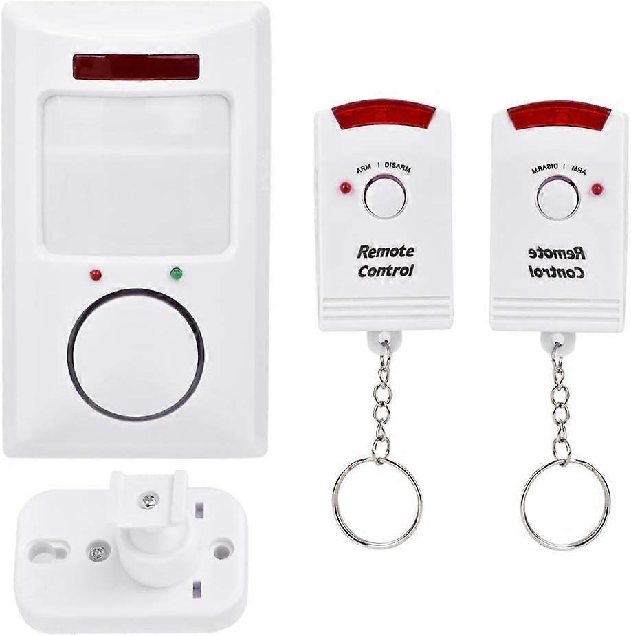 Motion Sensor Alarm, 105dB Wireless Security Alarm, Wireless PIR Motion Sensor Detector Alarm System for Home Garage with Remote Control