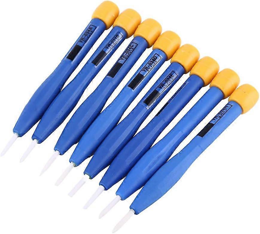 Ceramic Screwdriver 8pcs, Plastic Ceramic Screwdriver Set Anti Static, Frequency Adjustment Screwdrivers for Various Inductance Semi Variable Capacito