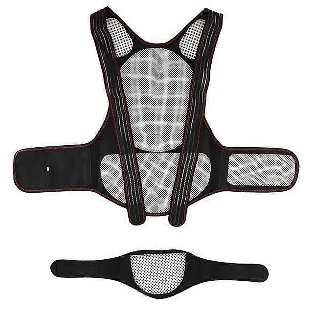 التورمالين الذاتي التسخين العلاج المغناطيسي دعم الظهر دعامة نانو الأشعة تحت الحمراء الخصر تدليك حزام الرقبة مدلك وسادة مصحح الموقف