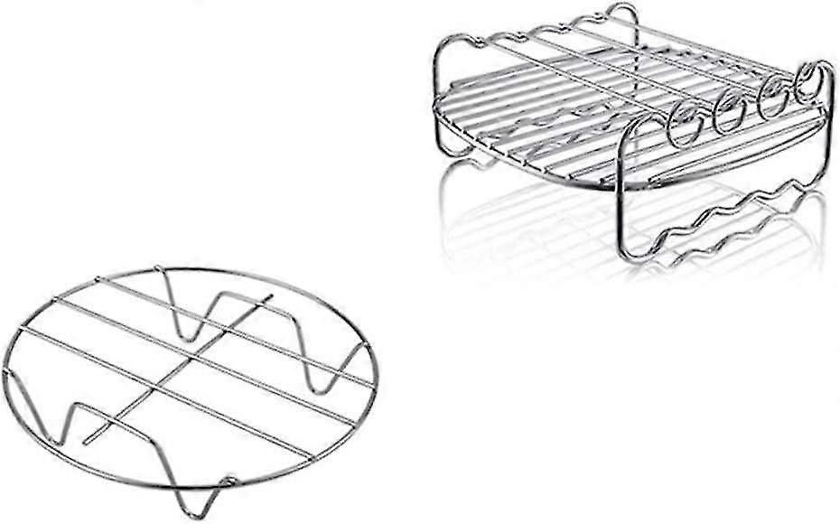 7 inch general air fryer accessories, compatible for 3.8QT, air fryers, 2 multi-purpose double-layer