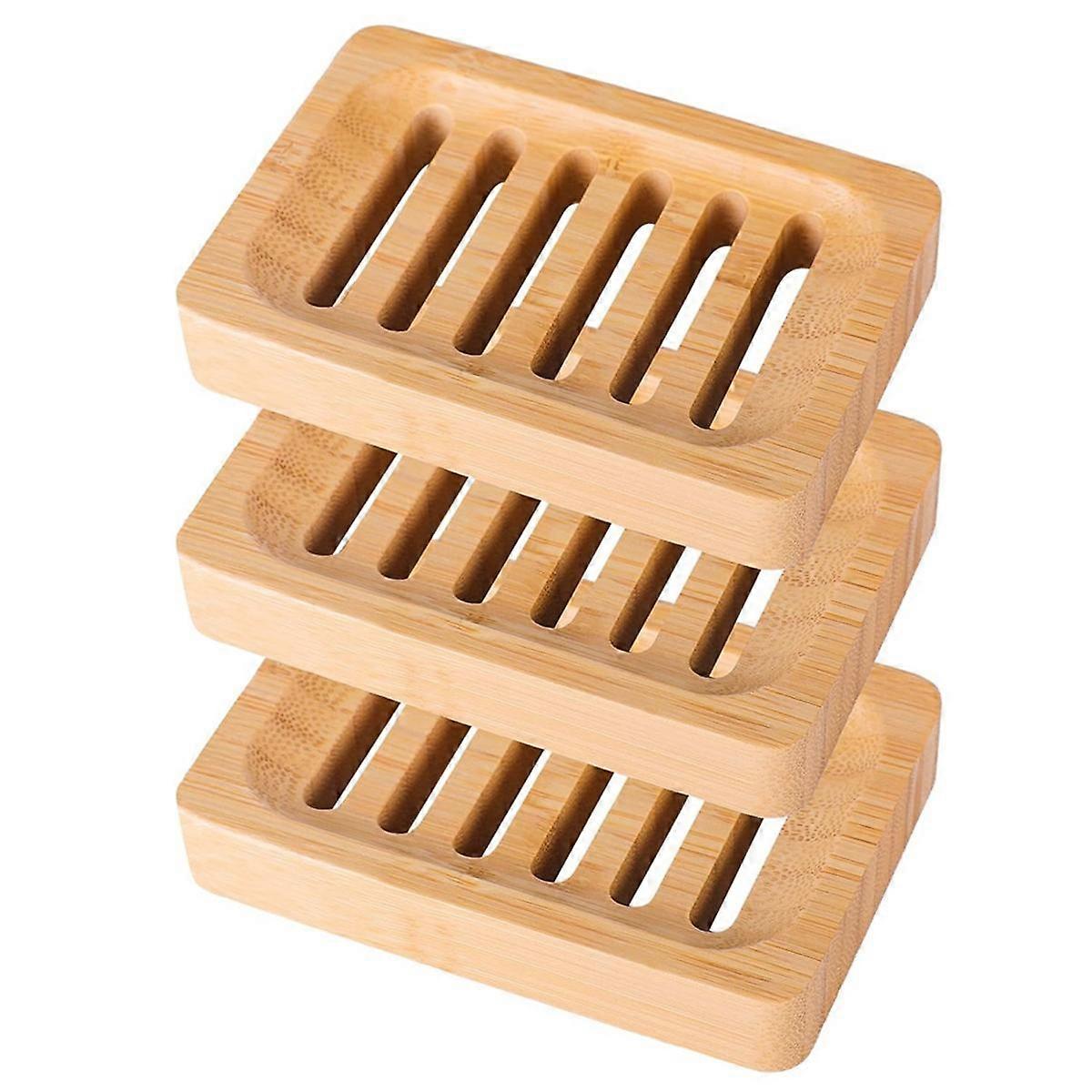 Bamboo Soap Dish Drain Soap Rack Bamboo Soap Holder