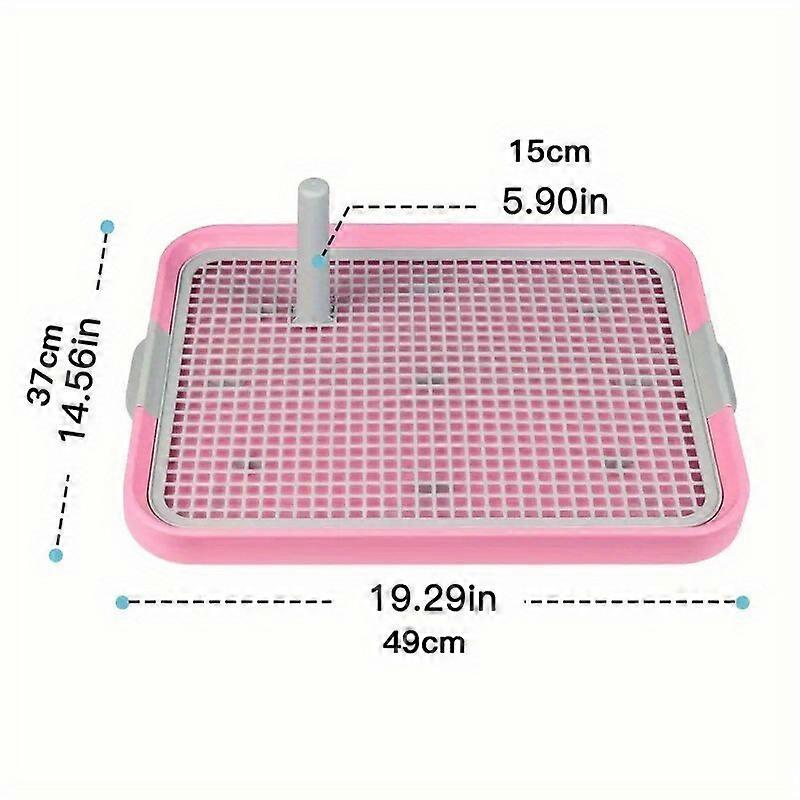 Dog Potty Toilet With Pee Post, Detachable And Washable Dog Pee Pad Holder With Non-slip Bottom, Reusable Dog Potty Trainer For Indoor Dogs.