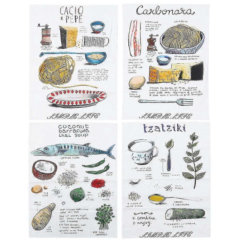 Household Dinner Table Cloth Napkin Set of 4 - 45x60cm, Background Decoration & Photography Props