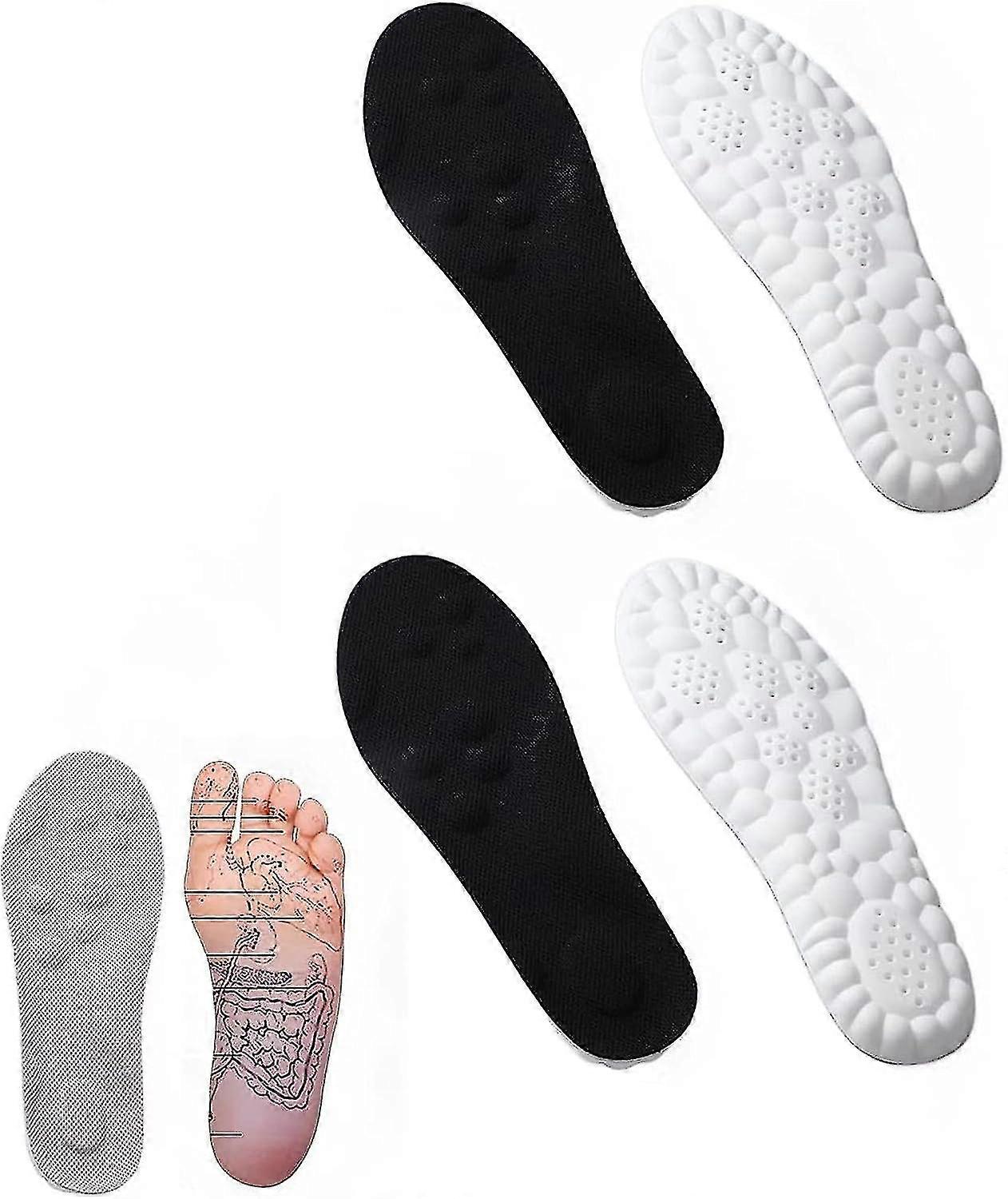 2 par Cloud 4D innleggssåler, Constant Temperature Comfort Starter U-form Memory Foam innleggssåler, pustende høy elastisk