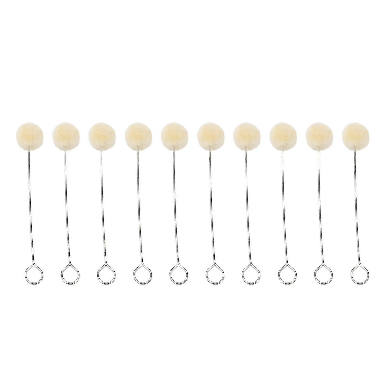 100Pcs Metal Handle Wool Daubers for Even Coloring, Leather Dyeing, Staining, and Crafting