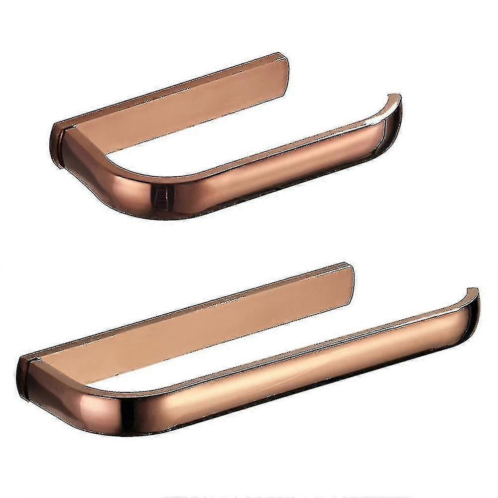 2pcs Towel Rack Wall Mounted Rose Gold Towel Rack Roll Paper Rack Set