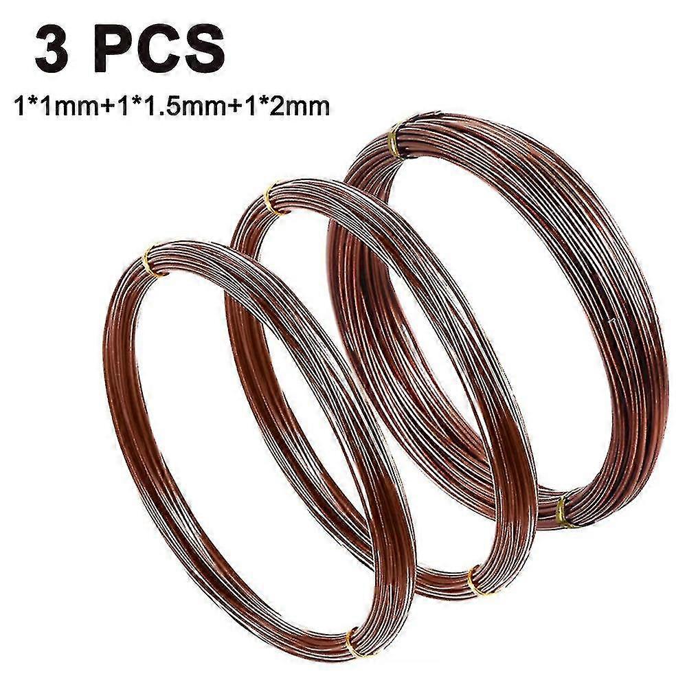3 Rolls Bonsai Wires Anodized Aluminum Bonsai Training Wire