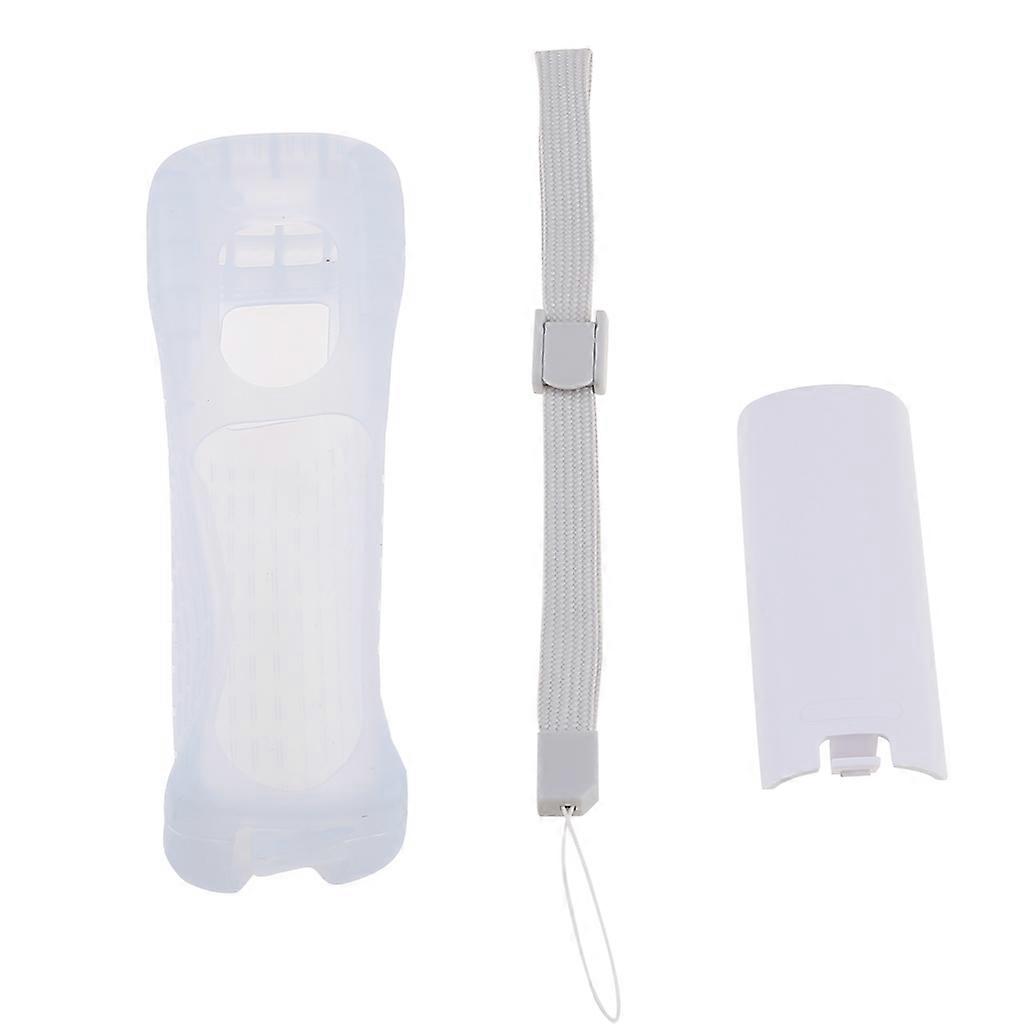 1Set Silicone Skin for Case Cover with Hand Strap for Wii Remote Controller
