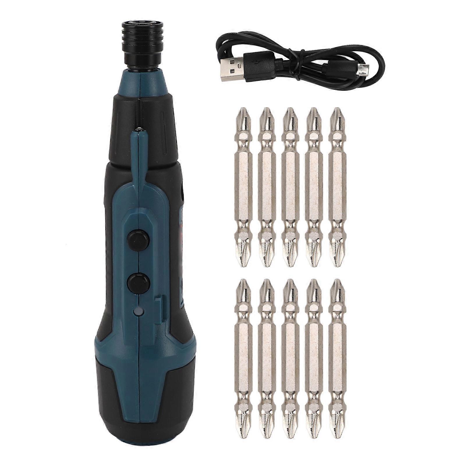 3.6V Electric Screwdriver with Flashlight Lithium Battery Powered Portable Rotary Screwdriver and Bit Set